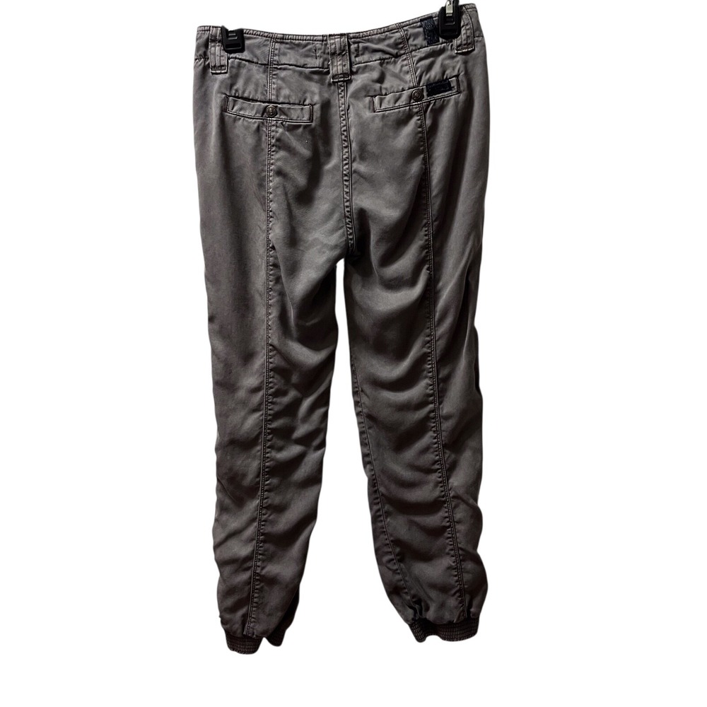 7 For All Mankind Cargo Pants Jeans Women's Size 24 Gray Pockets Zipper Ankle - Picture 2 of 5